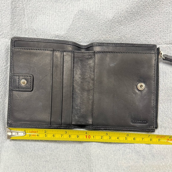 Coach Black Leather Bi-Fold Wallet - Picture 10 of 10